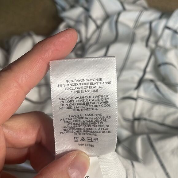 Boho hi-lo white and black striped ruffle trim back cutout maxi dress - Picture 12 of 15